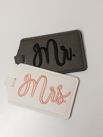 Mr. and Mrs. Luggage Tags